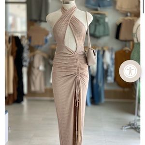 FASHIONTRENDLA AUDREY SLIT MAXI DRESS SIZE LARGE